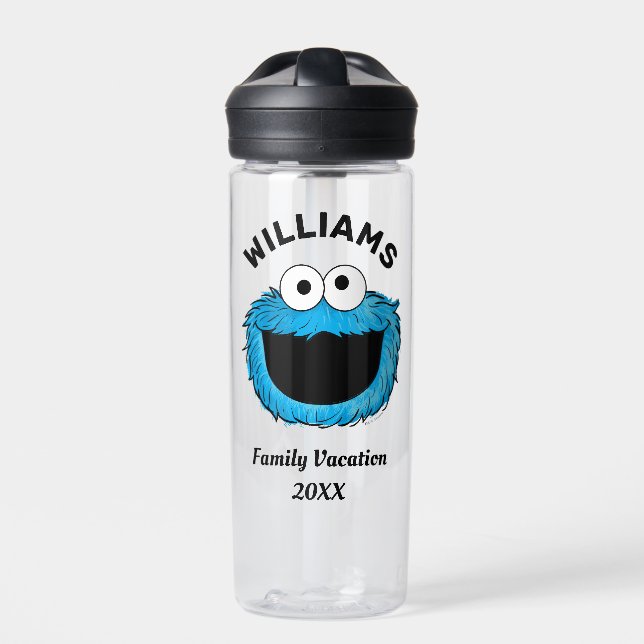 Sesame Street | Cookie Monster Family Vacation Water Bottle (Front)