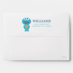 Sesame Street Cookie Monster First Birthday Envelope