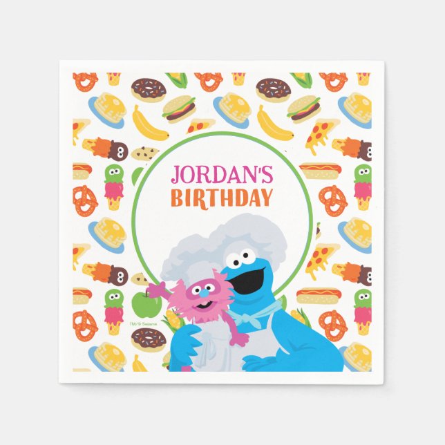 Sesame Street Cookie Monster Foodie Truck Napkin (Front)