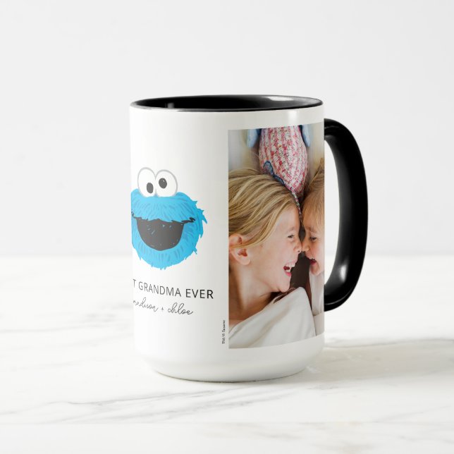 Sesame Street Cookie Monster | Grandma - Photo Mug (Front Right)