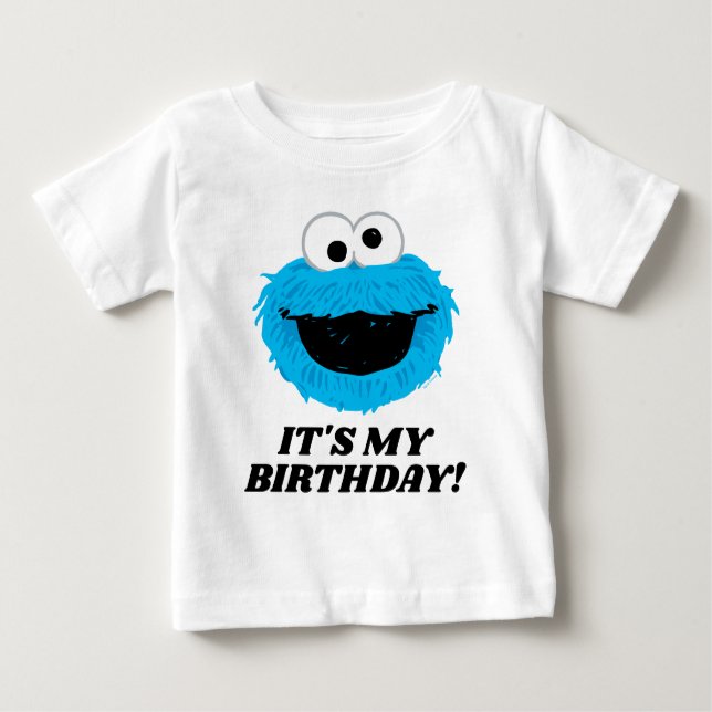Sesame Street | Cookie Monster - It's My Birthday Baby T-Shirt (Front)