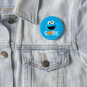 Sesame Street Cookie Monster Loving Cookies 6 Cm Round Badge