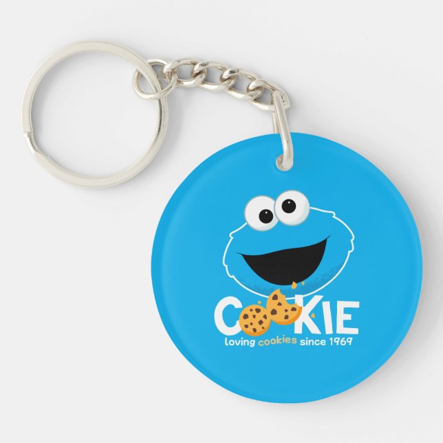 Sesame Street | Cookie Monster Loving Cookies Key Ring (Front)