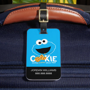 Sesame Street   Cookie Monster Loving Cookies Luggage Tag