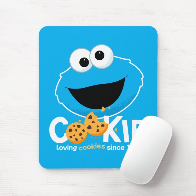 Sesame Street | Cookie Monster Loving Cookies Mouse Pad (With Mouse)