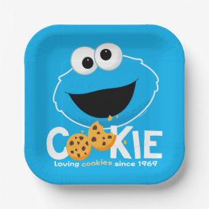 Sesame Street   Cookie Monster Loving Cookies Paper Plate