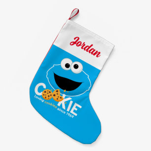 Sesame Street   Cookie Monster Loving Cookies Small Christmas Stocking