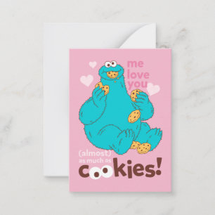 Sesame Street Cookie Monster Me Love You Card