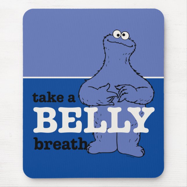 Sesame Street | Cookie Monster Take A Breath Mouse Pad (Front)