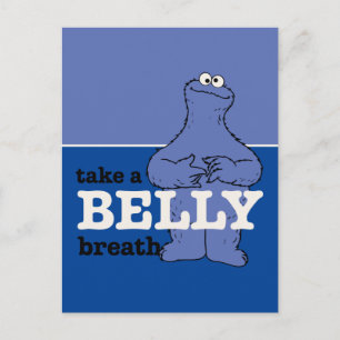 Sesame Street   Cookie Monster Take A Breath Postcard