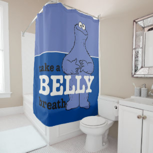 Sesame Street   Cookie Monster Take A Breath Shower Curtain