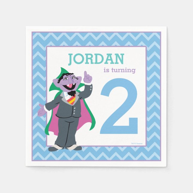 Sesame Street | Count von Count Birthday Napkin (Front)