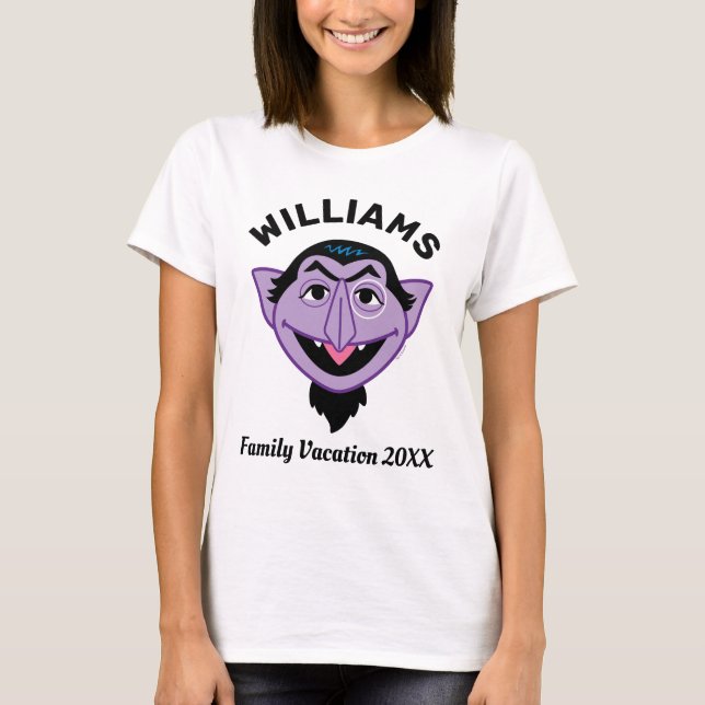 Sesame Street | Count von Count Family Vacation T-Shirt (Front)