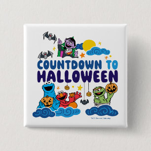 Sesame Street Countdown to Halloween 15 Cm Square Badge