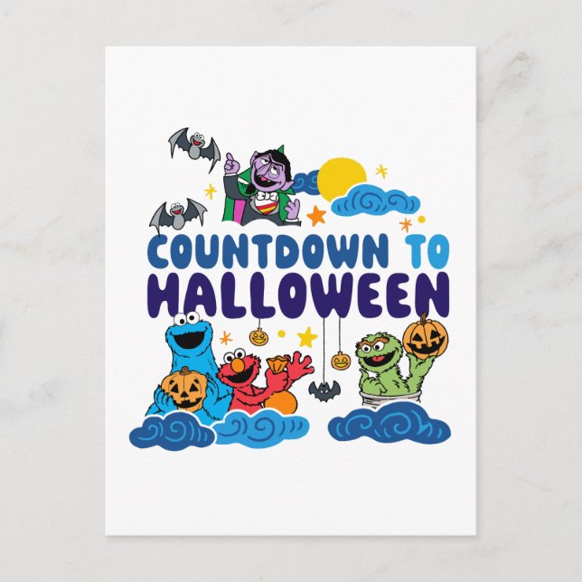 Sesame Street | Countdown to Halloween Postcard (Front)