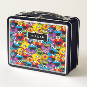 Sesame Street Crew Pattern Metal Lunch Box
