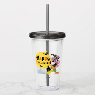 Sesame Street   Cute Halloween Pattern Acrylic Tumbler