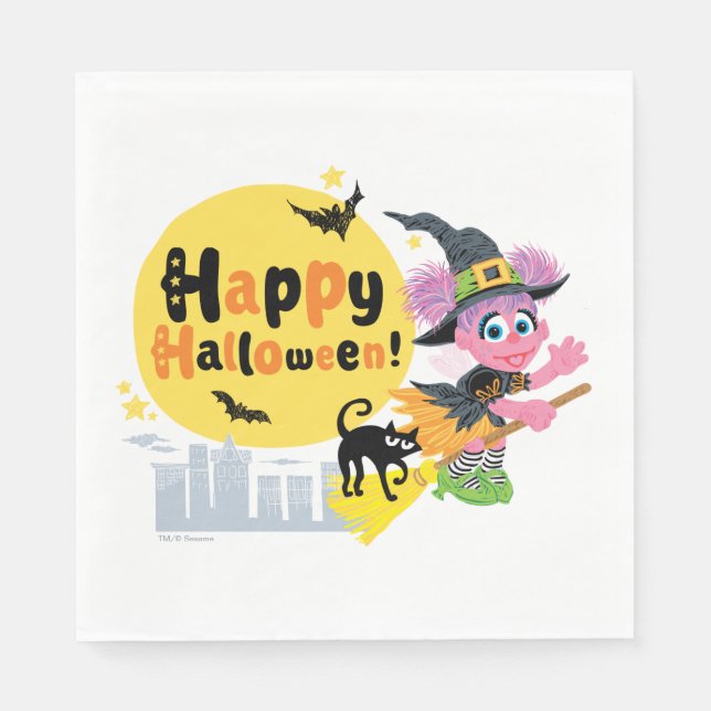 Sesame Street | Cute Halloween Pattern Napkin (Front)