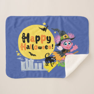 Sesame Street Cute Halloween Pattern Sherpa Blanket
