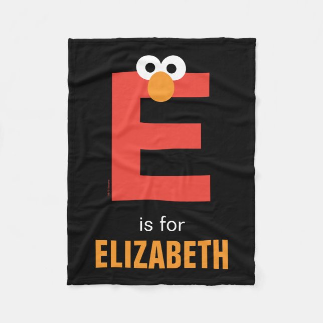 Sesame Street | E is for Elmo Fleece Blanket (Front)