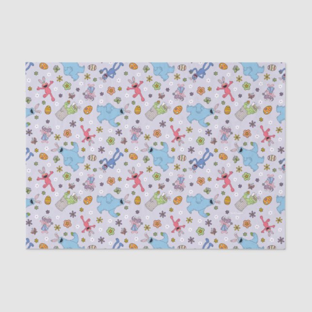 Sesame Street Easter Bunny Pattern Tissue Paper (Front)