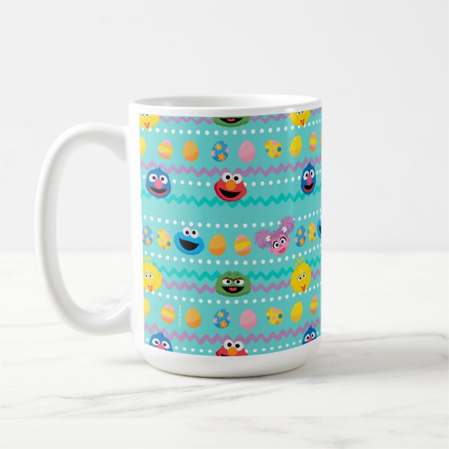 Sesame Street Easter Egg Pattern Coffee Mug (Left)