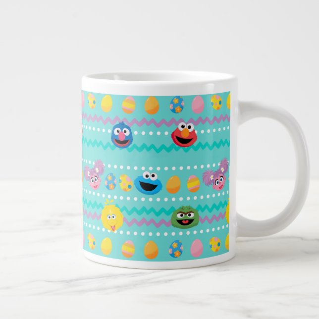 Sesame Street Easter Egg Pattern Large Coffee Mug (Right)