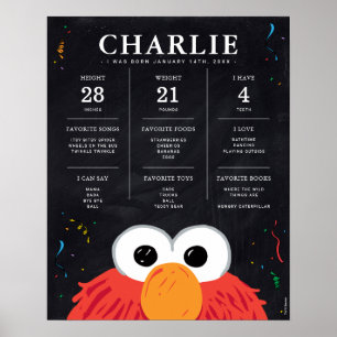 Sesame Street - Elmo   1st Birthday Milestone Poster