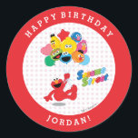 Sesame Street | Elmo and Pals - Birthday Balloons Classic Round Sticker<br><div class="desc">Elmo's ready to play and he's brought the whole gang for a special birthday treat! Whoa, the whole of Sesame Street is out and somehow they've been turned into balloons. Uh oh. Big Bird, Bert, Ernie, Cookie Monster and more, all featured here in this cute, colourful design to wish kids...</div>