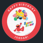 Sesame Street | Elmo and Pals - Birthday Balloons Classic Round Sticker<br><div class="desc">Elmo's ready to play and he's brought the whole gang for a special birthday treat! Whoa, the whole of Sesame Street is out and somehow they've been turned into balloons. Uh oh. Big Bird, Bert, Ernie, Cookie Monster and more, all featured here in this cute, colourful design to wish kids...</div>