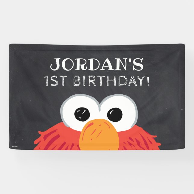Sesame Street | Elmo Birthday Chalkboard Banner (Horizontal)