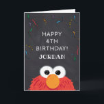 Sesame Street | Elmo Birthday Chalkboard Card<br><div class="desc">This cheerful birthday card features Elmo from Sesame Street against a playful chalkboard-style background with bold text and colourful accents. Elmo’s iconic smile adds charm and excitement, making this card perfect for sending warm birthday wishes to little Sesame Street fans. Customisable with your personal message, it’s a delightful way to...</div>
