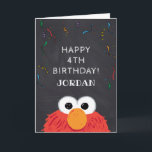 Sesame Street | Elmo Birthday Chalkboard Card<br><div class="desc">This cheerful birthday card features Elmo from Sesame Street against a playful chalkboard-style background with bold text and colourful accents. Elmo’s iconic smile adds charm and excitement, making this card perfect for sending warm birthday wishes to little Sesame Street fans. Customisable with your personal message, it’s a delightful way to...</div>