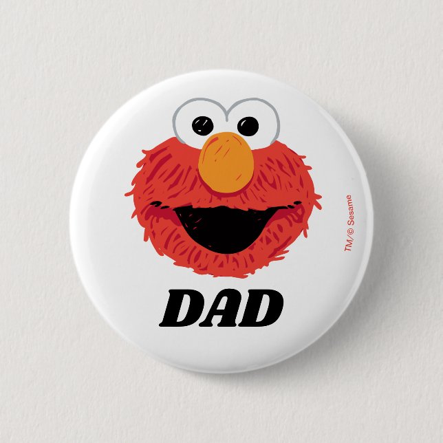 Sesame Street | Elmo Birthday Chalkboard Dad 6 Cm Round Badge (Front)