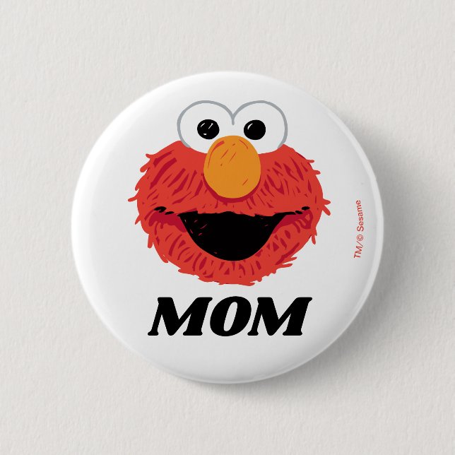 Sesame Street | Elmo Birthday Chalkboard Mum 6 Cm Round Badge (Front)