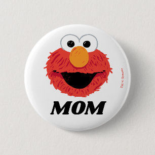 Sesame Street   Elmo Birthday Chalkboard Mum 6 Cm Round Badge