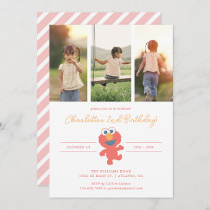 Sesame Street   Elmo Birthday - Photo Invitation
