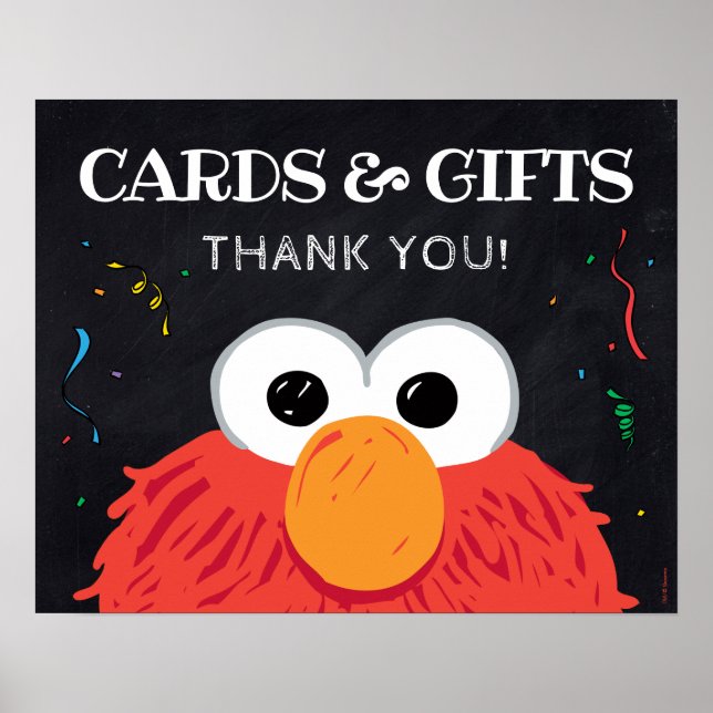 Sesame Street - Elmo Chalkboard Cards & Gifts Sign (Front)