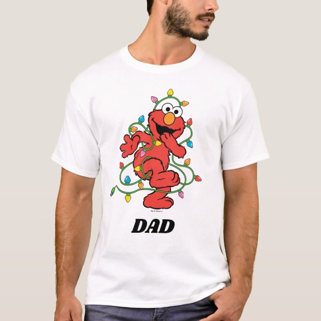 Sesame Street | Elmo Christmas Lights T-Shirt (Front)