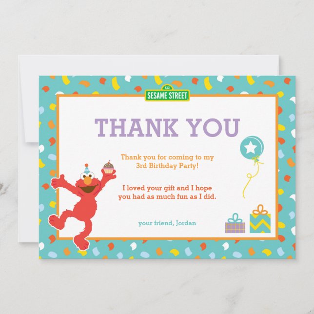 Sesame Street | Elmo - Confetti Birthday Thank You (Front)