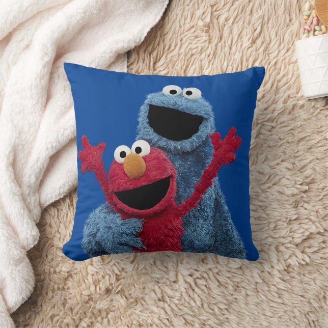 Sesame Street | Elmo & Cookie Monster Cushion (Blanket)