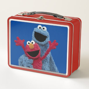 Sesame Street   Elmo & Cookie Monster Metal Lunch Box