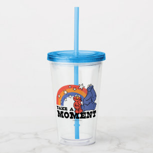 Sesame Street   Elmo & Cookie Take a Moment Acrylic Tumbler