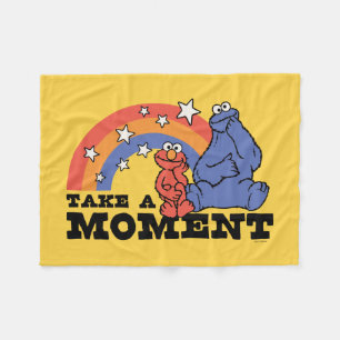 Sesame Street   Elmo & Cookie Take a Moment Fleece Blanket