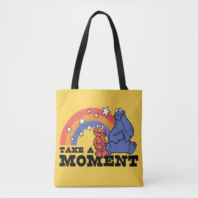 Sesame Street | Elmo & Cookie Take a Moment Tote Bag (Front)