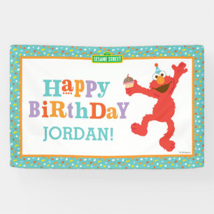 Sesame Street   Elmo - Cupcake & Confetti Birthday Banner