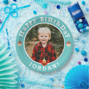 Sesame Street   Elmo - Cupcake & Confetti Birthday Paper Plate