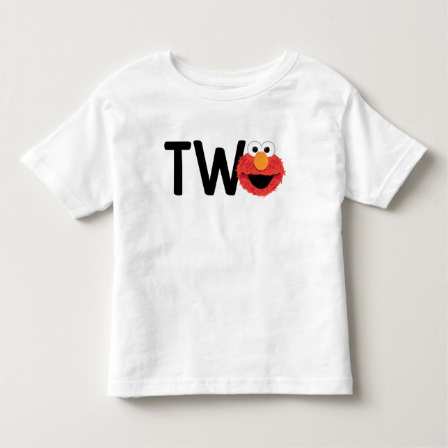 Sesame Street | Elmo Face I'm Two Birthday Toddler T-Shirt (Front)