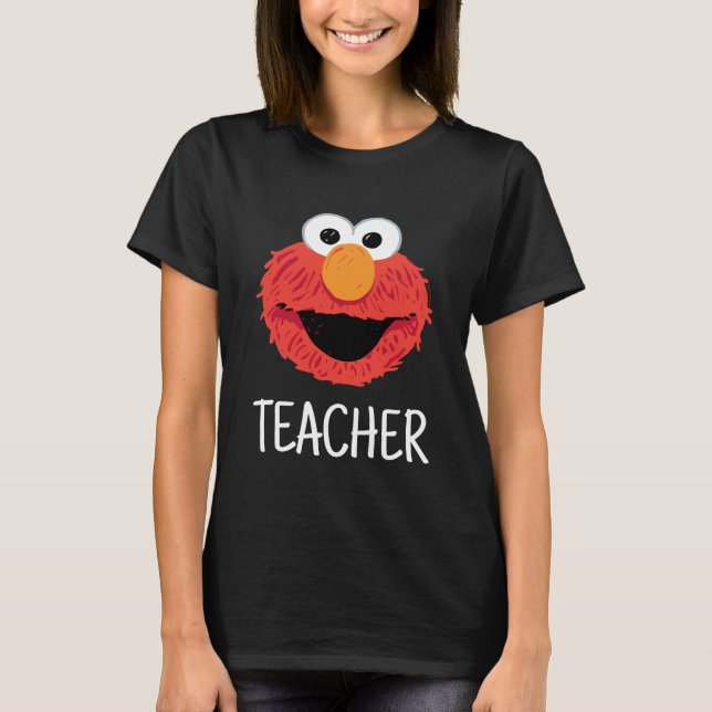 Sesame Street | Elmo Face Teacher T-Shirt (Front)