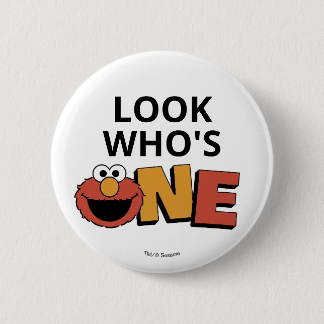 Sesame Street | Elmo - First Birthday 6 Cm Round Badge (Front)